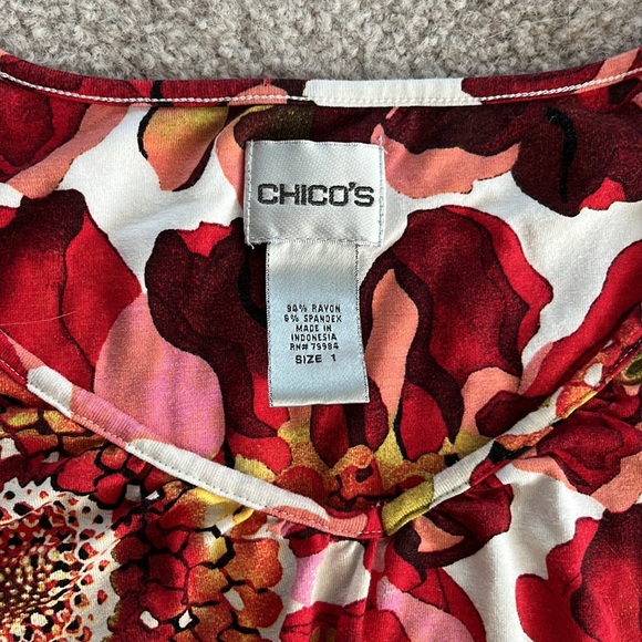 Chico’s set of multi-colored shirts sz.1 - Picture 5 of 5